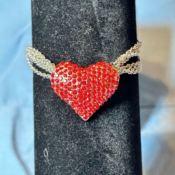 Madison Avenue Crystal Heart Layered Bracelet - Picture 1 of 4
